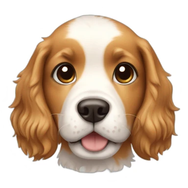 Caramel and white puppy with medium hair sticker