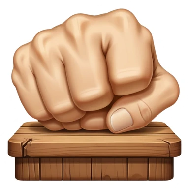 Slamming fist on table  sticker