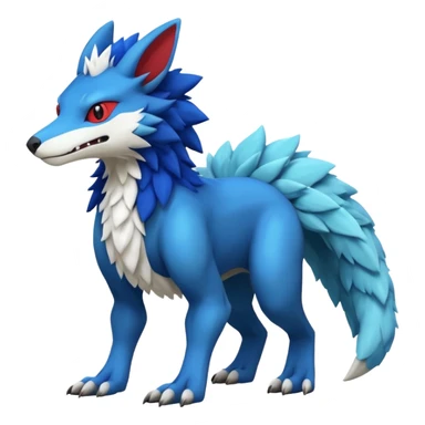  exotic Fakémon-Sergal-Pokémon-Vernid-creature, full body sticker