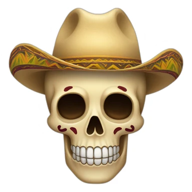Calavera con sombrero cordobés sticker