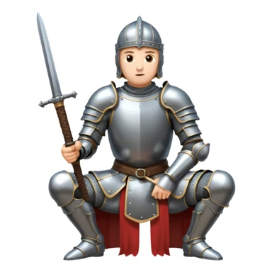 a kneeling knight sticker