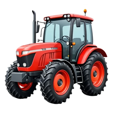 červeny moderny zetor forterra  traktor sticker