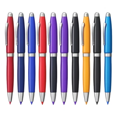 A row of fountain pens sticker