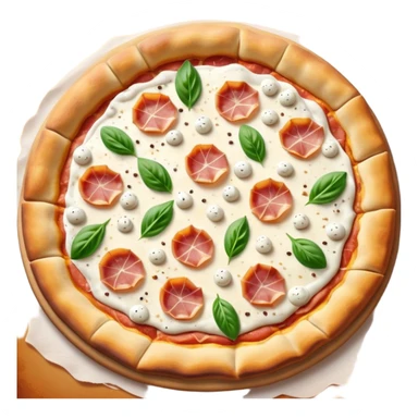 pizza con prosciutto crudo e stracciatella  sticker