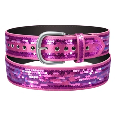Pink sequin belt sticker
