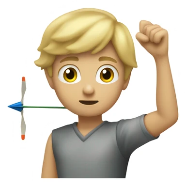 blonde boy throwing darts  sticker