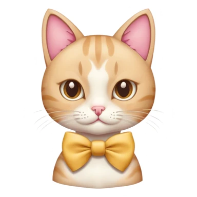 Cat wearing a bow  sticker