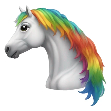 Rainbow horse sticker