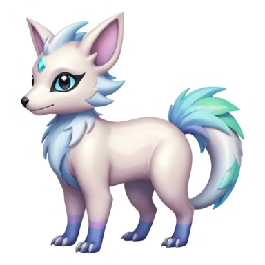 Shiny Pastel Iridescent Linoone-Absol-Trico-Hybrid (Full body) sticker