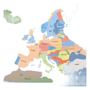 Map of Europe sticker