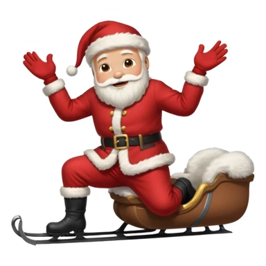 Santa sliding sticker