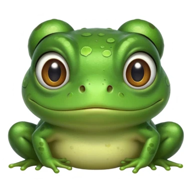 frog with baby bangs sticker