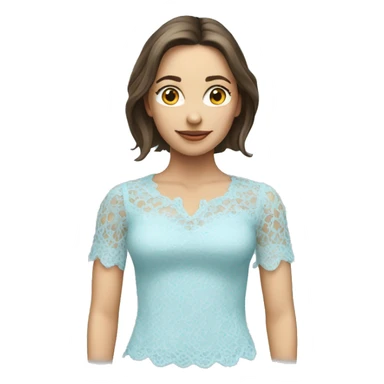 Light blue lace top  sticker