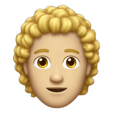 curly haired blonde mullet man sticker