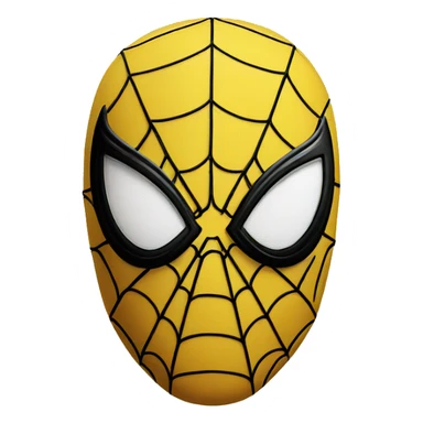 Yellow colour spider man head  sticker