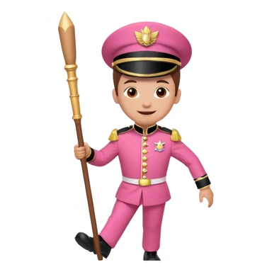 Parade Marchers, drum major, pink uniform sticker