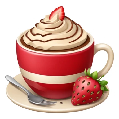 cappucino de morango 🍫 com moranguinho sticker