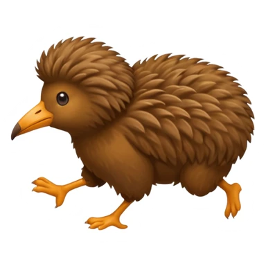 a kiwi bird(it has two legs) running sticker