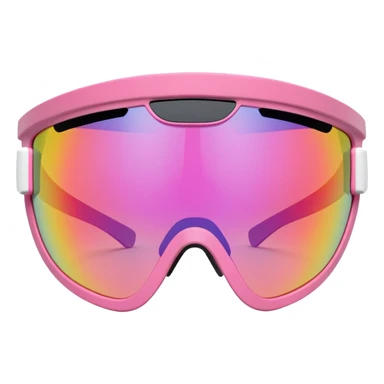 sporty pink shield visor sunglasses with ultra thick frame with rubber grip details, heavy-duty construction, substantial build, one-piece polarized lens sticker