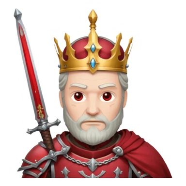 War old King – crimson armor + sword sticker
