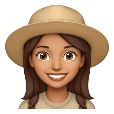 stylish latin-american woman wearing a cap and smiling  sticker