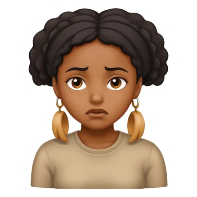 Black girl upset  sticker