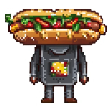 man dressed as a hot dog snack sticker