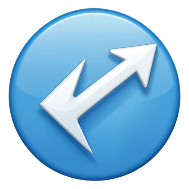 Verificado azul con la flecha blanca sticker