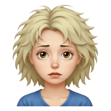 Уставшая женщина с темными мешками под глазами Б sticker