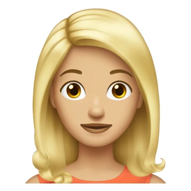 Blonde haired woman doing someone’s hair  sticker