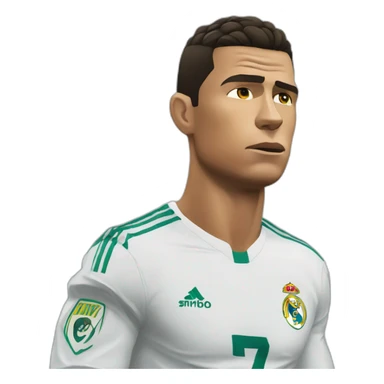 Cristiano Ronaldo sitting depressed realistic sticker
