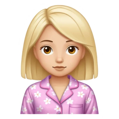 Girl with her piyama  sticker