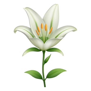 Lily flower sticker