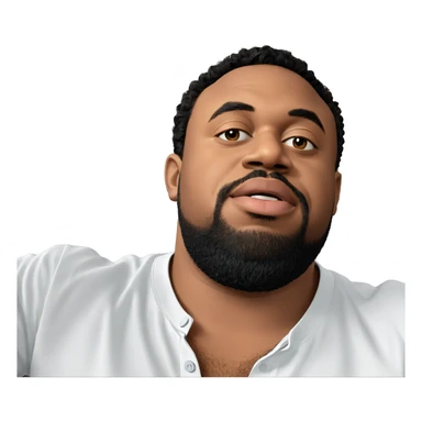 male with beard in shirt sticker