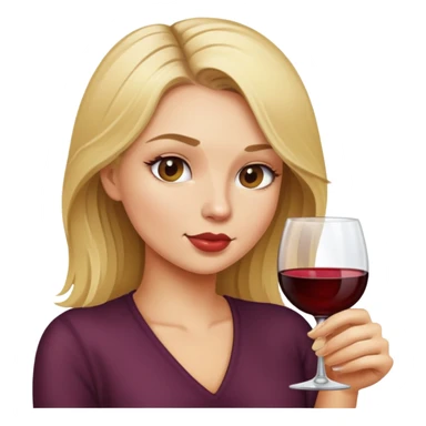 Dirty blonde woman drinking Wine  sticker