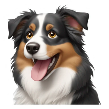 Australian shepherd smiling sticker