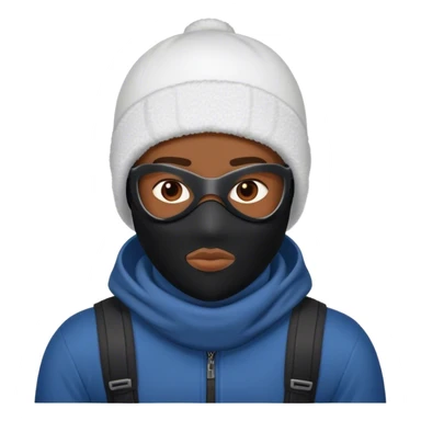 Black dude with ski mask sticker