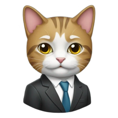 business cat sticker
