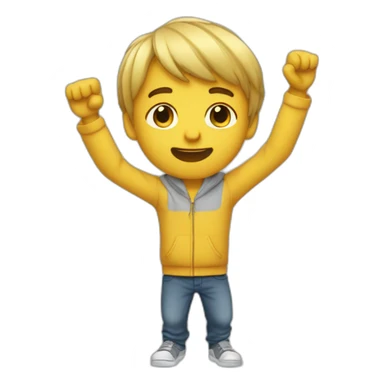 garçon qui fait un dab sticker