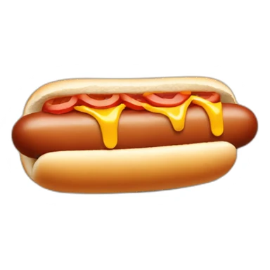 Hot dog with cat sticker