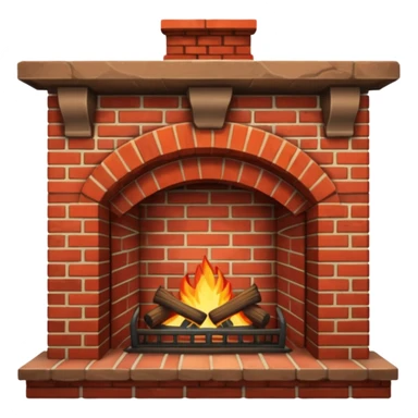 Classic Brick Fireplace sticker