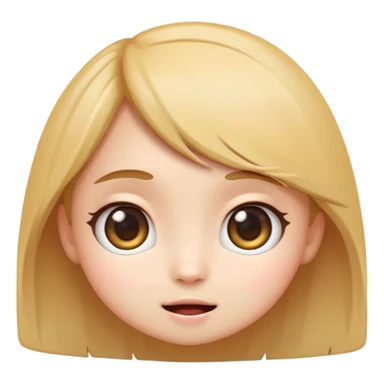 cute emoji, chibi cartoon style, big expressive eyes, soft lighting, smooth gradients, clean outlines, semi-realistic digital illustration, modern tech vibe, high detail, sticker style, transparent background sticker