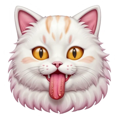 cat eating meet sticker