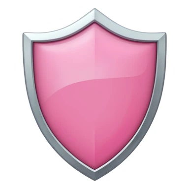 pink shield with white frame sticker