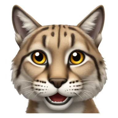 silly face bobcat sticker