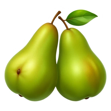 a realistic pear sticker