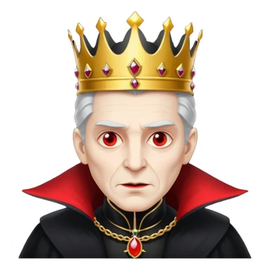 Vampire King, Elder vampire in royal black coat, wearing a crown, red eyes.
 sticker