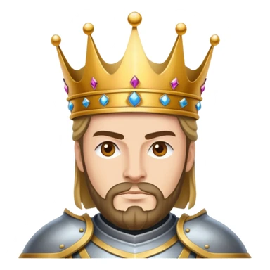 powerful overlord ruler with crown and armor sticker