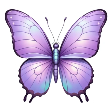 Pastel lilac iridescent butterfly sticker