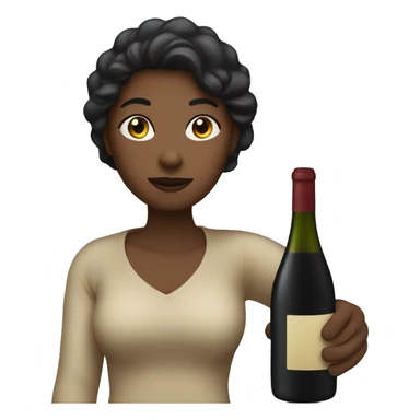 Me (she) with a wine Bottle  sticker